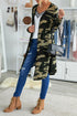 Print Colorblock Long Cardigan